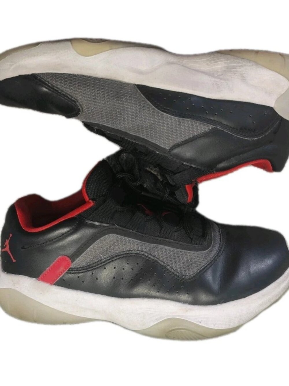 Jordan 11 CMFT Low Black Red White Youth Sneakers Size 6.5Y